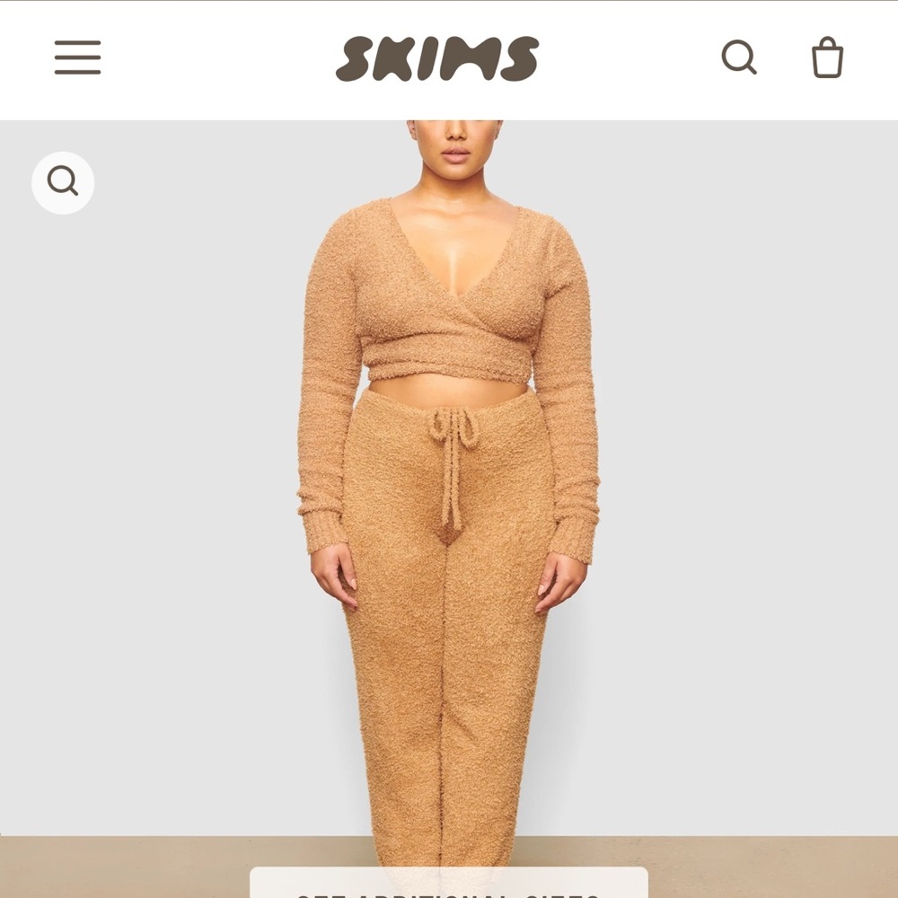 SKIMS Cozy Camel Set Never Worn!